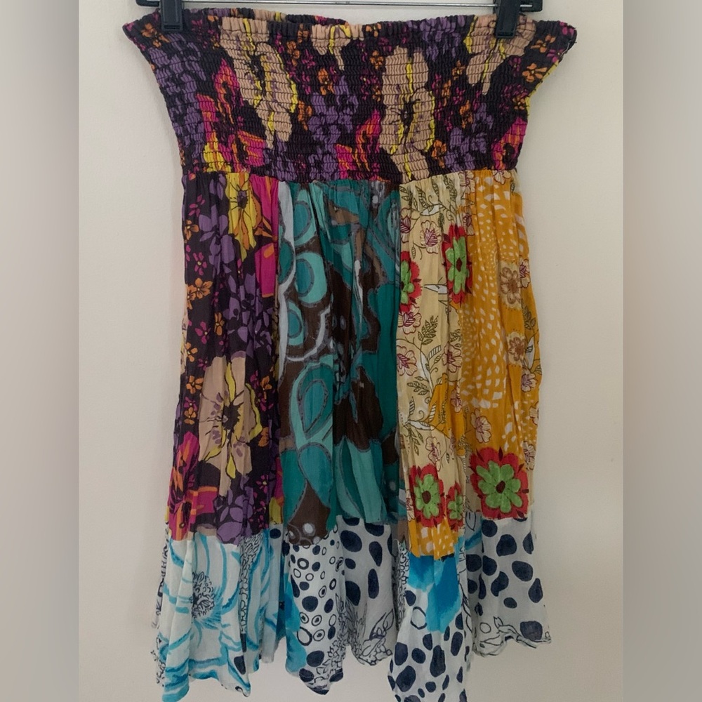 Boho Colorful Patchwork Skirt